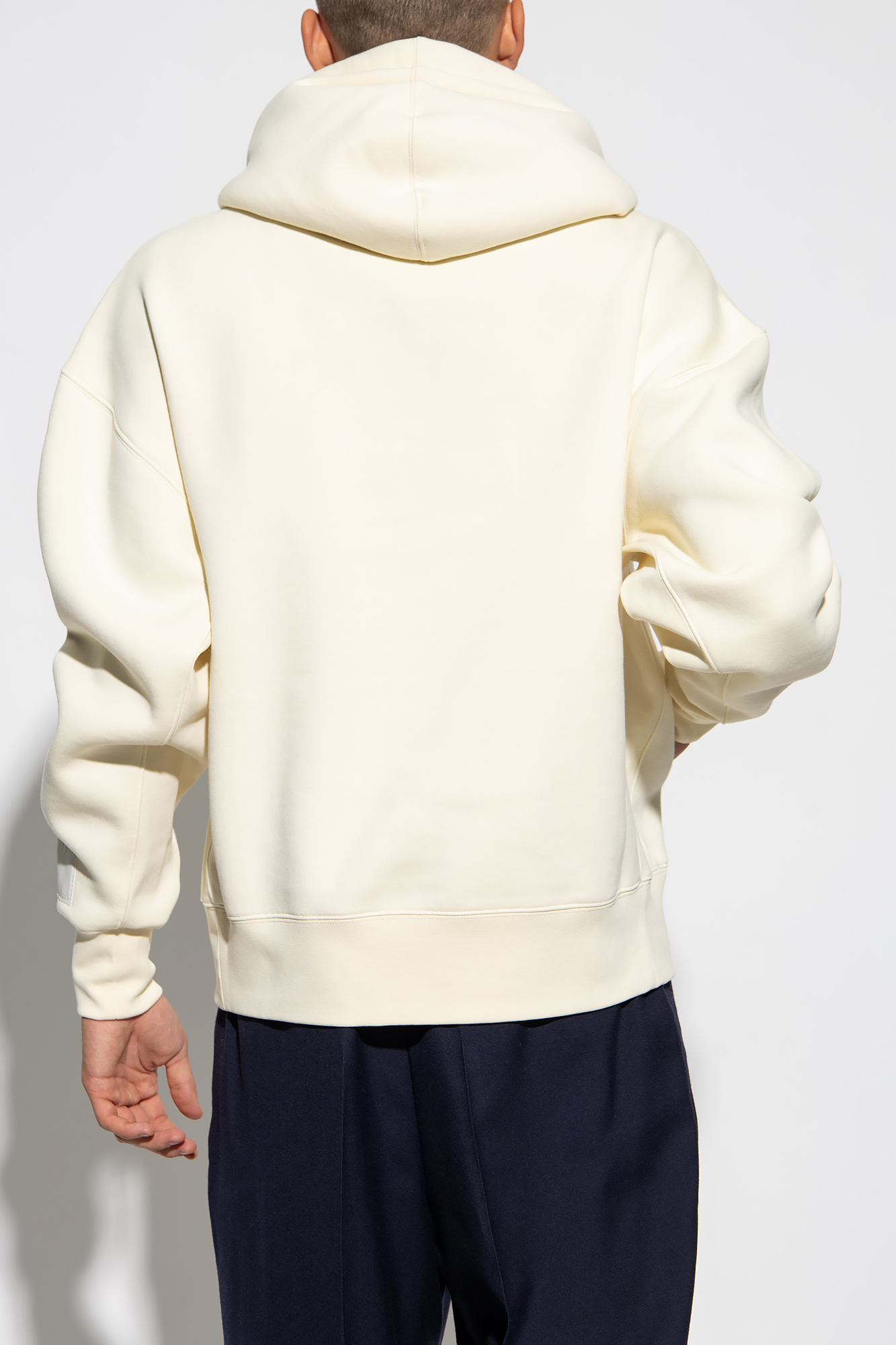 Cream Hoodie with logo Ami Alexandre Mattiussi - Vitkac Canada